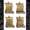 Raw Brass United States Patriotic Charms - Set of Four - B-C17